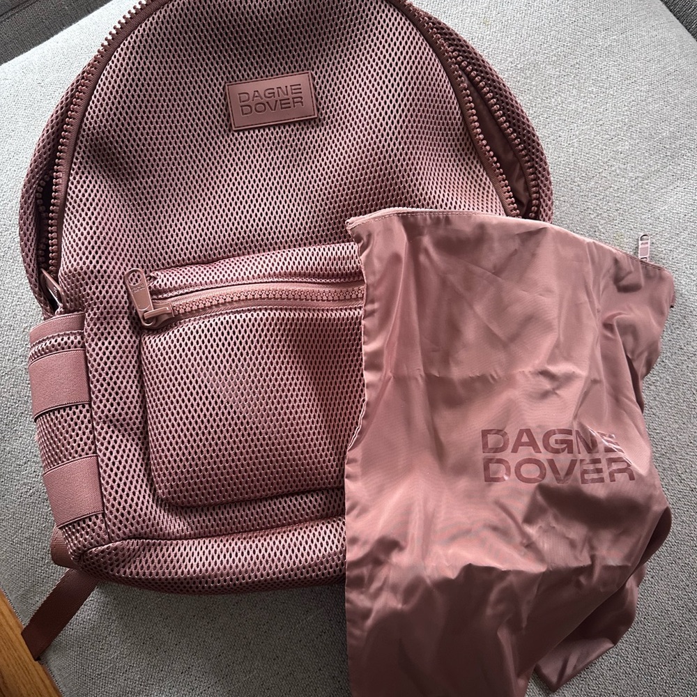 Dagne Dover air mesh backpack in warm dust